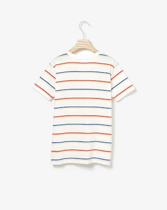 T-shirt Garçon col rond en jersey de coton à rayures