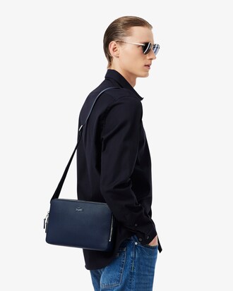 Sac reporter Chantaco en cuir piqu&eacute;