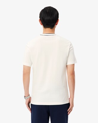 T-shirt en Piqu&eacute; stretch col ray&eacute;
