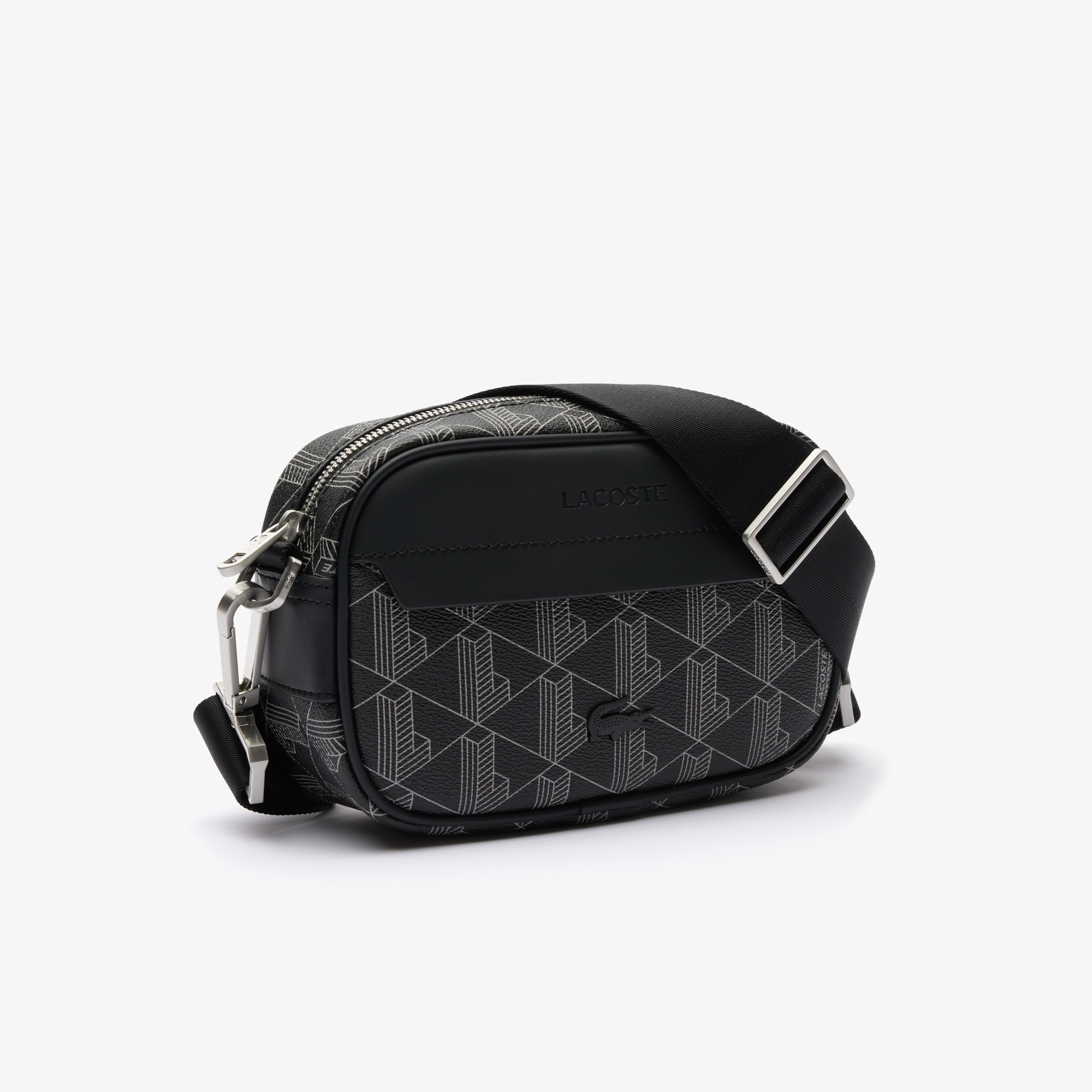 Petite sacoche crois?�e The Blend en toile monogramme | LACOSTE