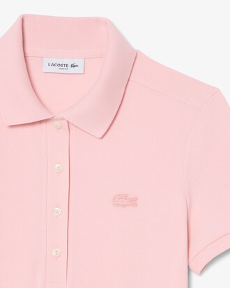 Robe polo slim fit en mini Piqu&eacute; stretch
