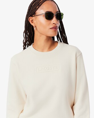 Sweatshirt coton logo embossé
