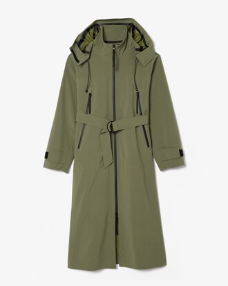 Parka longue à capuche oversize imperméable
