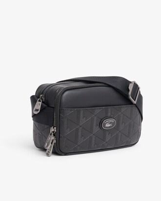 Sacoche verticale monogramme en cuir