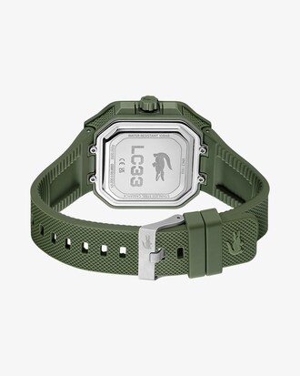 Montre analogique digitale LC33 carr&eacute;e silicone