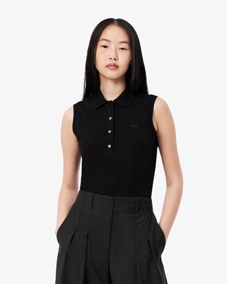 Polo L.12.D slim fit sans manche stretch