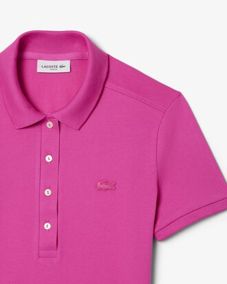 Polo L.12.D slim fit en mini piqué stretch