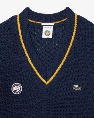 Pull col V Édition Roland-Garros