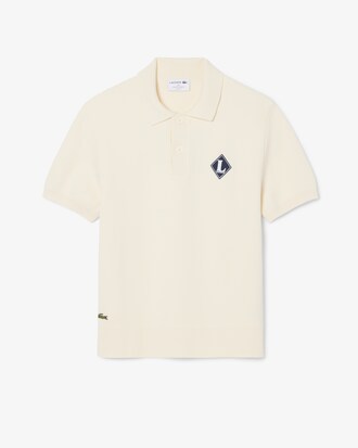 Pull col polo fabriqu&eacute; en France badge