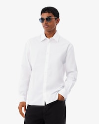 Chemise coton textur&eacute; regular fit