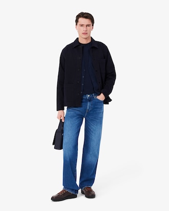 Cardigan relaxed fit en laine