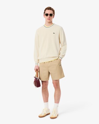 Pull fin en crêpe de coton à rayures