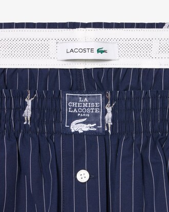 Short boxer motif jacquard popeline