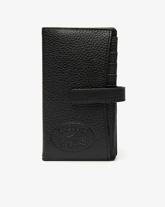 Étui portefeuille téléphone Croco Crew en cuir grainé uni