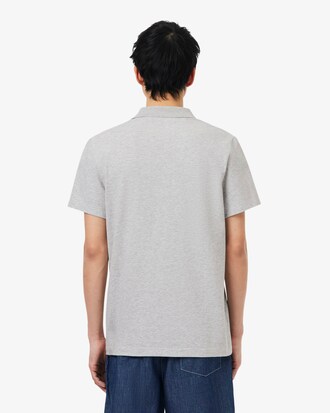 Polo regular fit en coton m&eacute;lang&eacute;