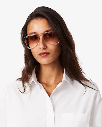Chemise oversize en popeline de coton