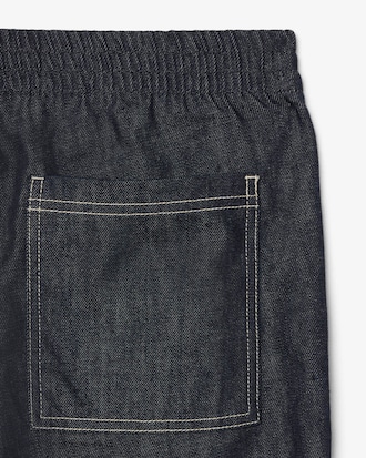 Pantalon denim taille &eacute;lastiqu&eacute;e relaxed fit