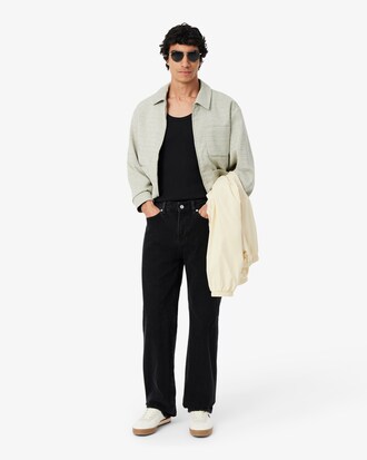 D&eacute;bardeur slim fit coton c&ocirc;tel&eacute;