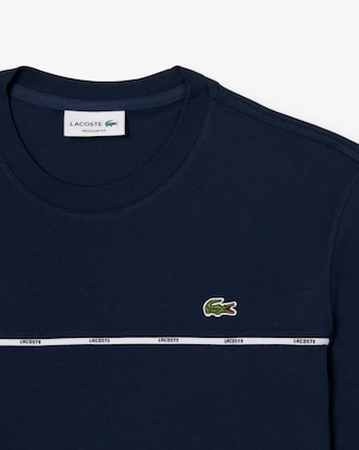T-shirt jersey de coton liseré Lacoste