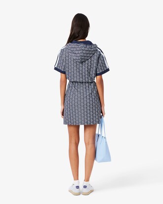 Robe à capuche jacquard monogramme