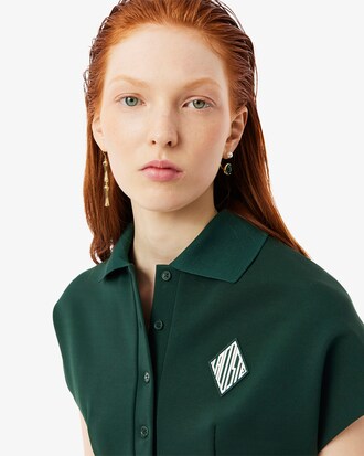 Robe col polo plissée Défilé