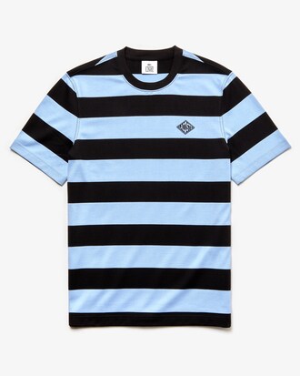 T-shirt col rond Lacoste LIVE en coton à rayures