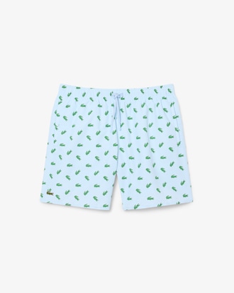 Short de bain mi-long imprim&eacute; crocodile