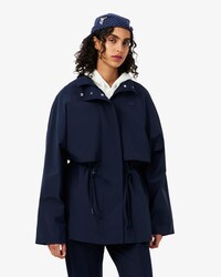 Parka mi-longue oversize d&eacute;perlante