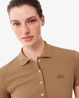 Polo L.12.D slim fit en mini piqu&eacute; stretch