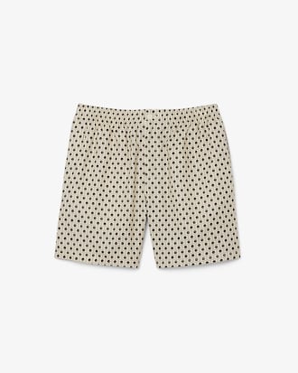 Short relaxed fit coton mélangé imprimé