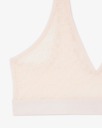 Brassière en dentelle siglée