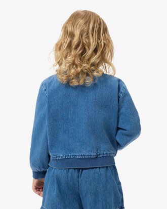 Bomber denim rembourr&eacute; avec badge
