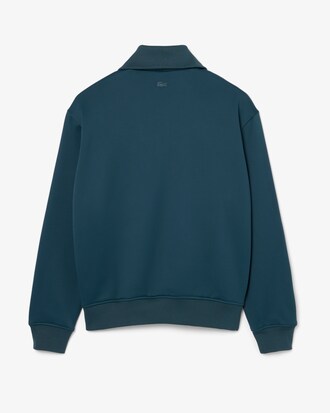 Sweatshirt col montant zipp&eacute; satin&eacute; D&eacute;fil&eacute;