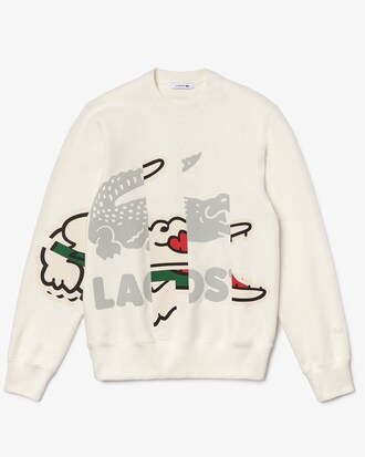 Sweatshirt unisexe Édition Défilé imprimé crocodile en coton