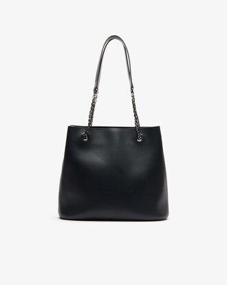 Sac seau Chantaco en cuir piqu&eacute; uni