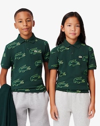 Polo en mini Piqué imprimé crocodiles