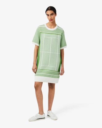 Robe pull jacquard court de tennis