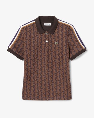 Polo slim fit jacquard monogramme