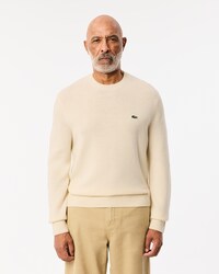Pull en laine cardée col rond