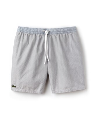 Short de bain en seersucker &agrave; rayures