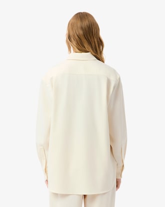 Chemise façon polo oversize en flanelle