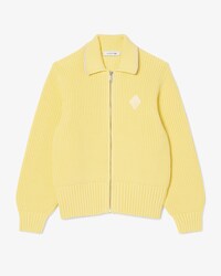 Pull zipp&eacute; coton avec badge