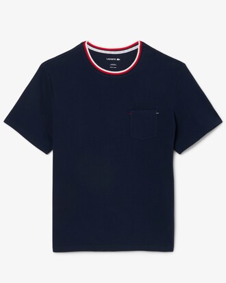 T-shirt de pyjama col contrasté