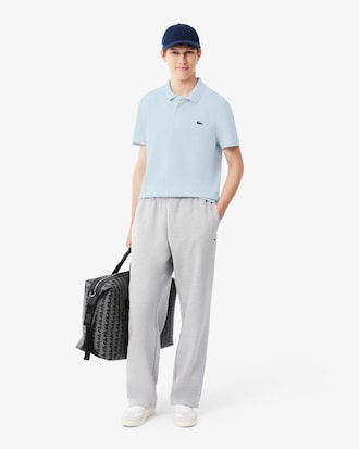 Polo regular fit en coton m&eacute;lang&eacute;