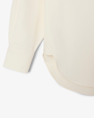 Chemise façon polo oversize en flanelle