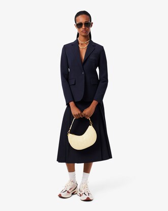 Sac lune Maheki en cuir emboss&eacute;