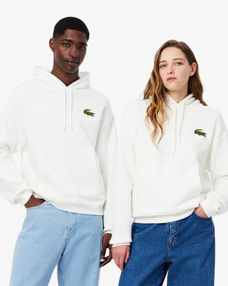 Sweatshirt à capuche loose fit avec badge