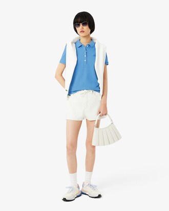 Polo L.12.D slim fit en mini piqu&eacute; stretch