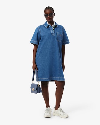 Robe oversize denim de coton