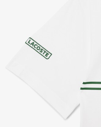 T-shirt jersey de coton imprimé et brodé